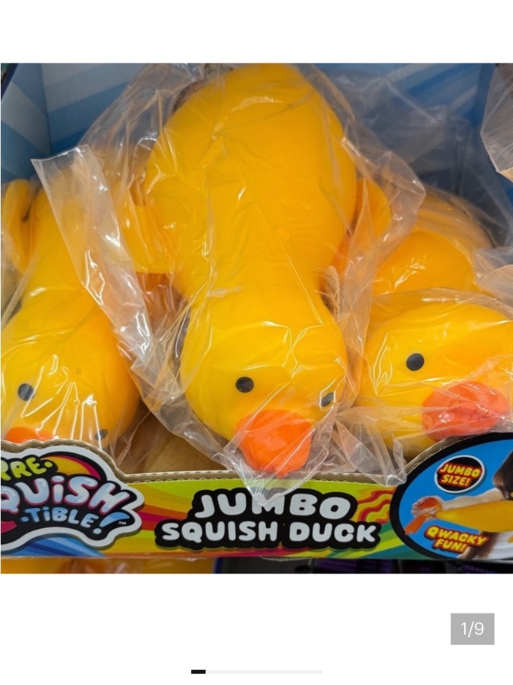 Jaru Jumbo Squishy Duck 🐥 Rare Giant Slow Rise Stress Toy Cute Yellow Squeeze